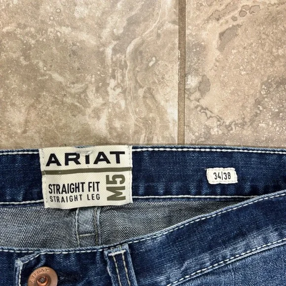 Ariat M5 Slim Stretch Adkins Stackable Straight Leg Jean Sz 34 x 38 - Picture 3 of 13